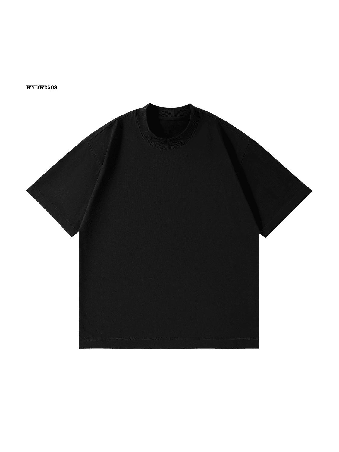 Men s Trendy Heavyweight Double Yarn Cotton T-Shirt - 250g, Small Neckline, Pure Cotton, Short Sleeve S