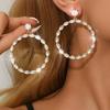 Exaggerated Rhinestone Hoop Earrings: Versatile & Elegant Women's Fashion with a High-End Appeal