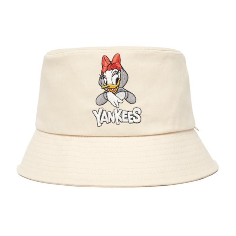 Хлопковые панамы MLB X Disney с вышивкой, унисекс, цвет экрю, модные, 3AHTD011N-50BGL 57