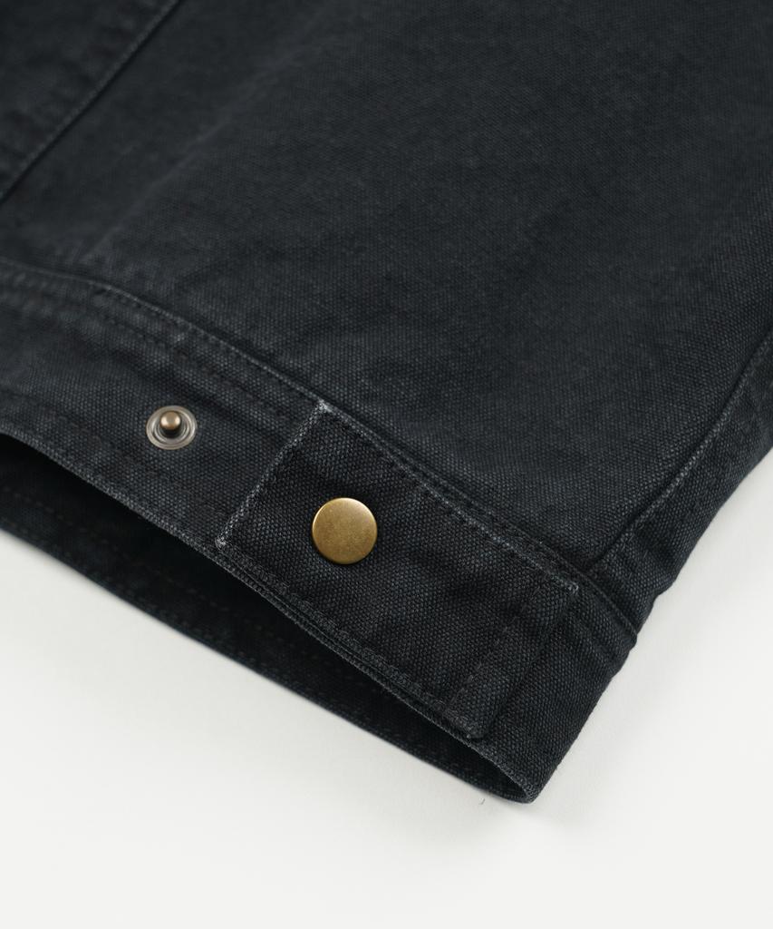 FRIZMWORKS Heavy Canvas Storm Trucker Jacket _ Black