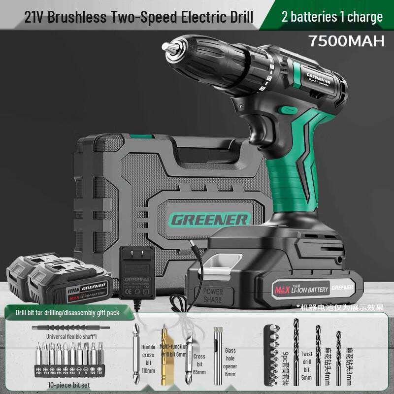 Green Forest 21V Brushless Cordless Impact Drill/Driver CN plug (adapter included)