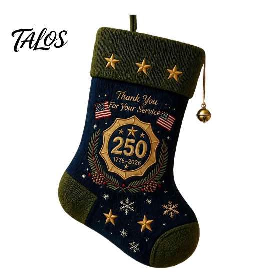 Soft Fabric Gift Bags for Candy USA 250th Anniversary 1776-2026 Embroidered Christmas Stocking, 18 Inch Large Sacks Neighbors Friends Patriotic