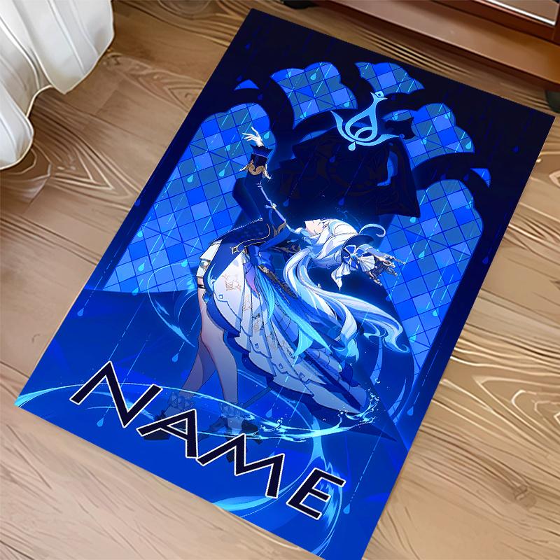 Custom personalization Genshin Impact Furina Print Area Rug - Soft, Washable Non-Slip Indoor Mat,Living Room,Home&Office Decorative Rug