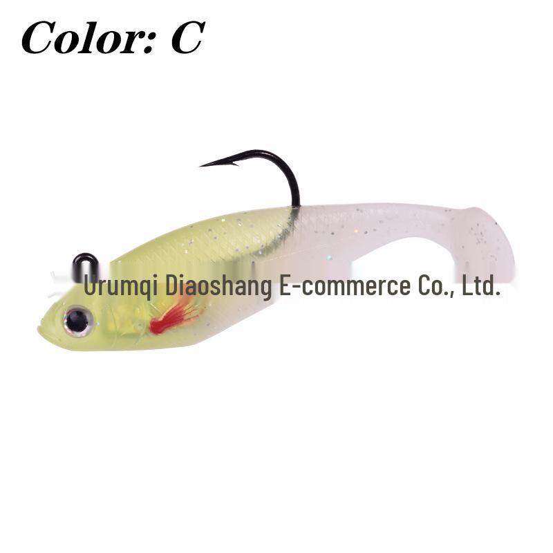 Bionic T-Tail Soft Bait Lure: Long Cast Freshwater & Saltwater, Mandarin Fish & Bass, Single Hook Artificial Bait