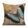 Linen Pillowcase Home Cute Butterfly Sofa Pillowcase Office Nap Pillow