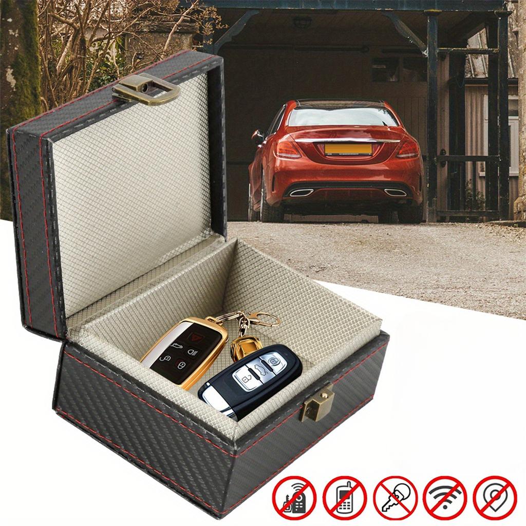 1Pc Car key box anti-theft Faraday box suitable for keyless car keys, car key signal blocking cage