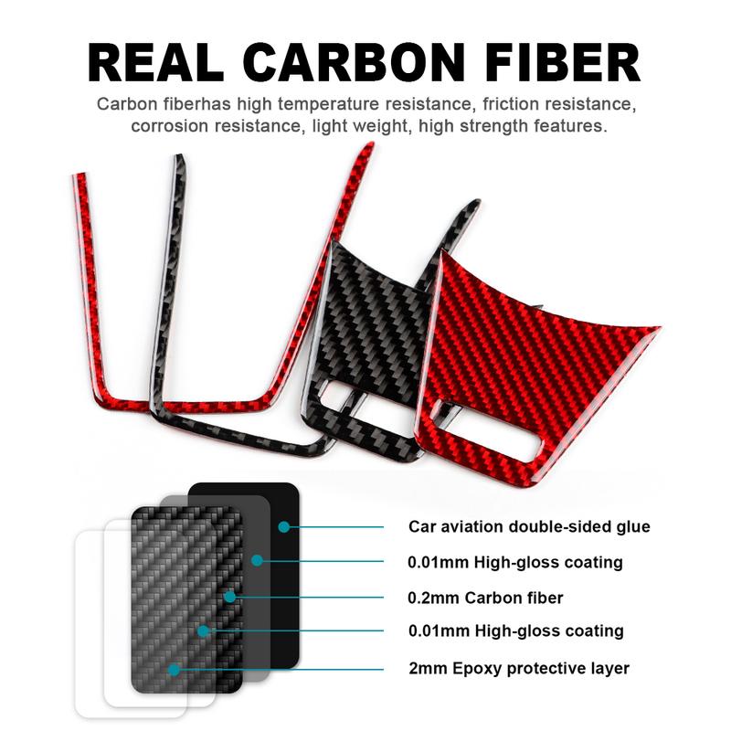 For Subaru WRX/ WRX STI   2024 Real Carbon Fiber Car Steering Wheel Center Cover Sticker Interior Decor Trim Accessories