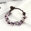 Adjustable Length Braided Bracelet Braided Design Ankle Chain Crushed Stone Bracelet  Gift Giving