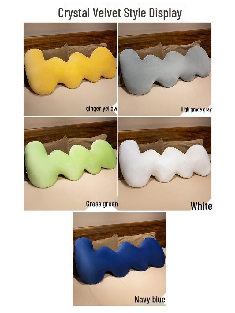 Wave-Shaped Cloud Leg & Back Hugging Pillow - Long Body Cushion for Side Sleepers