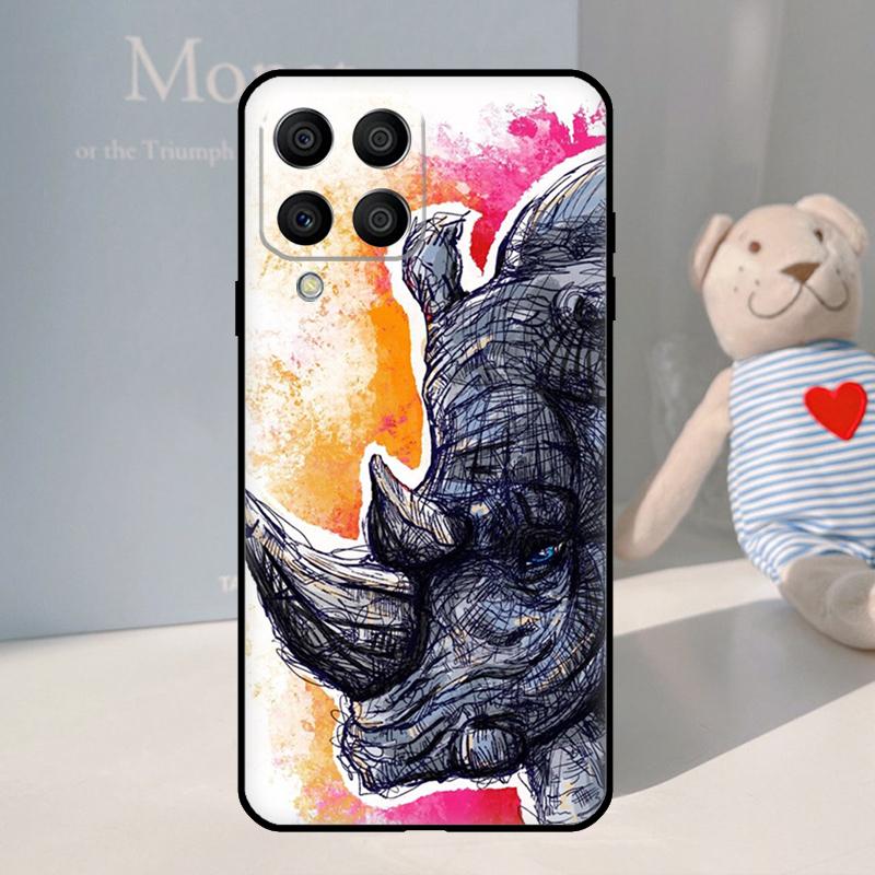 Rough Rhinoceros Rhino Beast For Samsung Galaxy M55 M15 M35 M14 M34 M54 M11 M21 M31 M13 M33 M53 M12 M32 M52 M06 M16 Case