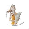 Chic Girl Sculpture Flower Holder, Resin Plant Pot for Desktop Use