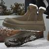 New Men's  Warm Cotton Shoe Men's Winter Slip-on Snow Boots Men for Work Ankle Boots Male Winter Thick Bottom Outdoor Casual Shoes
