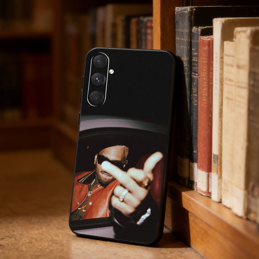 

C-Chris Brown A-American Rapper Phone Case For Samsung S26,S25,S24,S23,S22,S21,Ultra,Plus,FE Black Soft Cover Samsung S235G