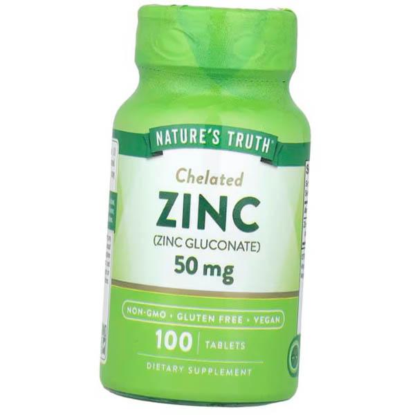 

Zinc Chelate, Chelated Zinc 50, Nature s Truth 100tabs (36509014) 100tab