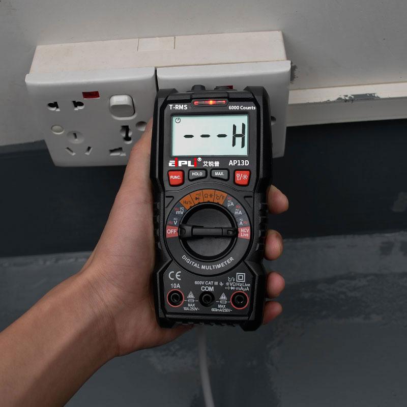 

Professional Digital Multimeter AC/DC Votage Tester NCV Detector Resistance Tester Ammeter Capacitance Test Meter 6000 Counts