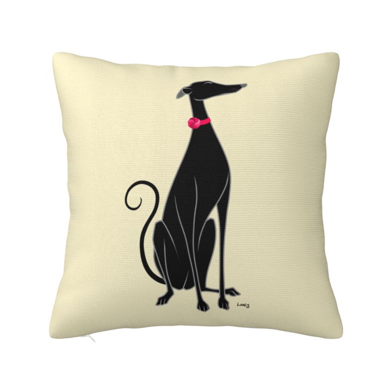 Custom Medieval Greyhound Cushion Cover Whippet Sighthound Dog Soft Luxury Pillows Decor Home