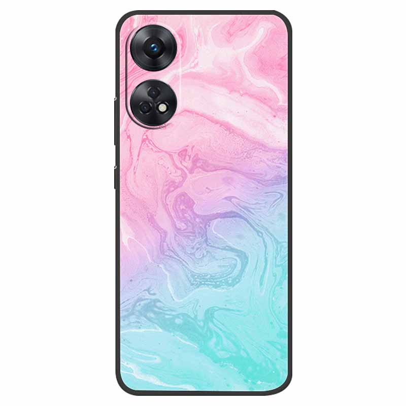 Case For Oppo Reno 8T Cover Black Silicone Soft Phone Back Cases for Oppo Reno8 T 4G Fundas Reno8T CPH2481 6.43" Lovely Fundas