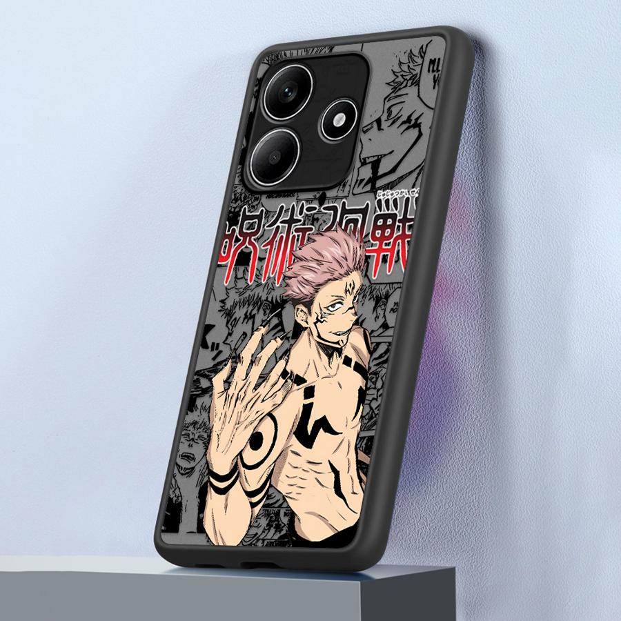 

Чохол для телефону Xiaomi Redmi Note 14 13C 10 12 14C 9S 13 Pro Plus A4 11 з аніме Jujutsu Kaisen, Задня кришка телефону Funda Redmi Note 14 5G (Global)