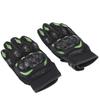 Pair Riding Gloves Outdoor Touch Screen Motorcycle Racing for Men Woman Black and Green M