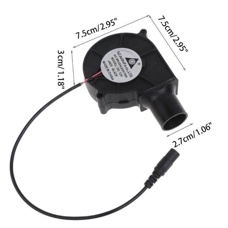 UK/EU Plug Speed-regulating Blower 12V Grill Stove Outdoor Mobile Portable with Small Air Collecting Duct Blower