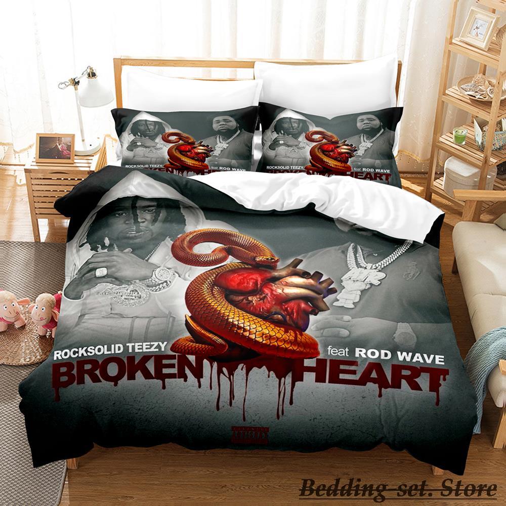 New Rod Wave Bedding Set Single Twin Full Queen King Size Bed Set Adult Kid Bedroom Duvetcover Sets Anime Parure De Lit Bed