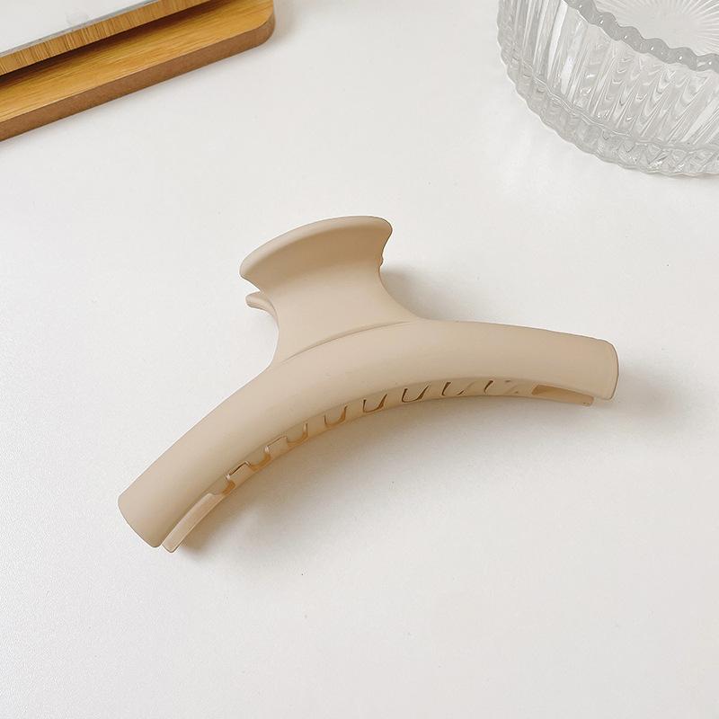 New Women Elegant Brown Beige Flower Geometric Hair Claw Clips Lady Plastic Hairpins Crab Hair Clips Fashion Hair Accessories