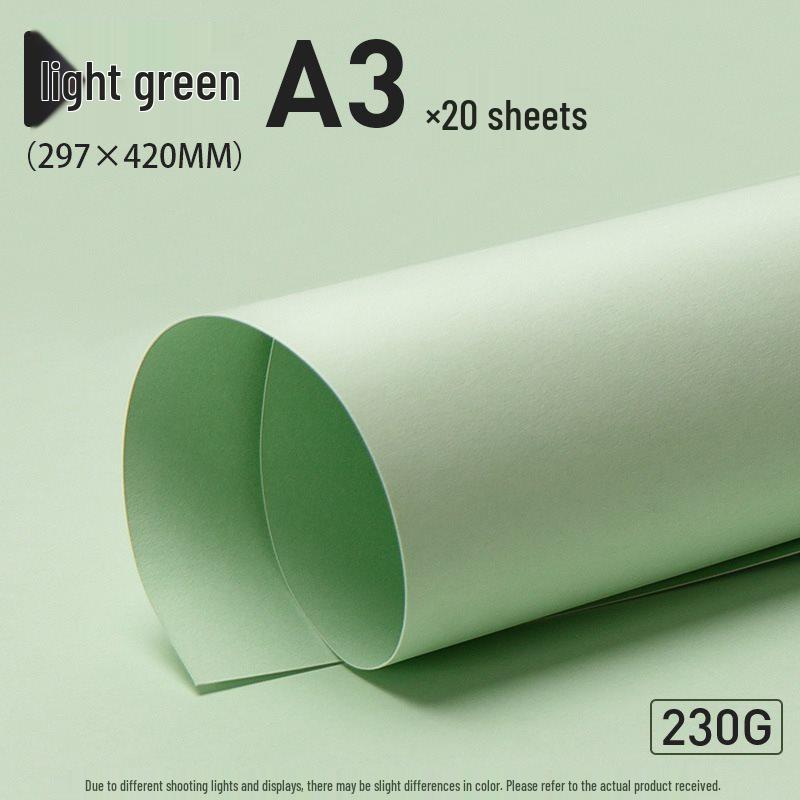 Yuanhao Green Series Cardstock: Light, Dark, Army, and Forest Green - 4k Colored Paper for A4 & A3 Backgrounds and Kindergarten DI.