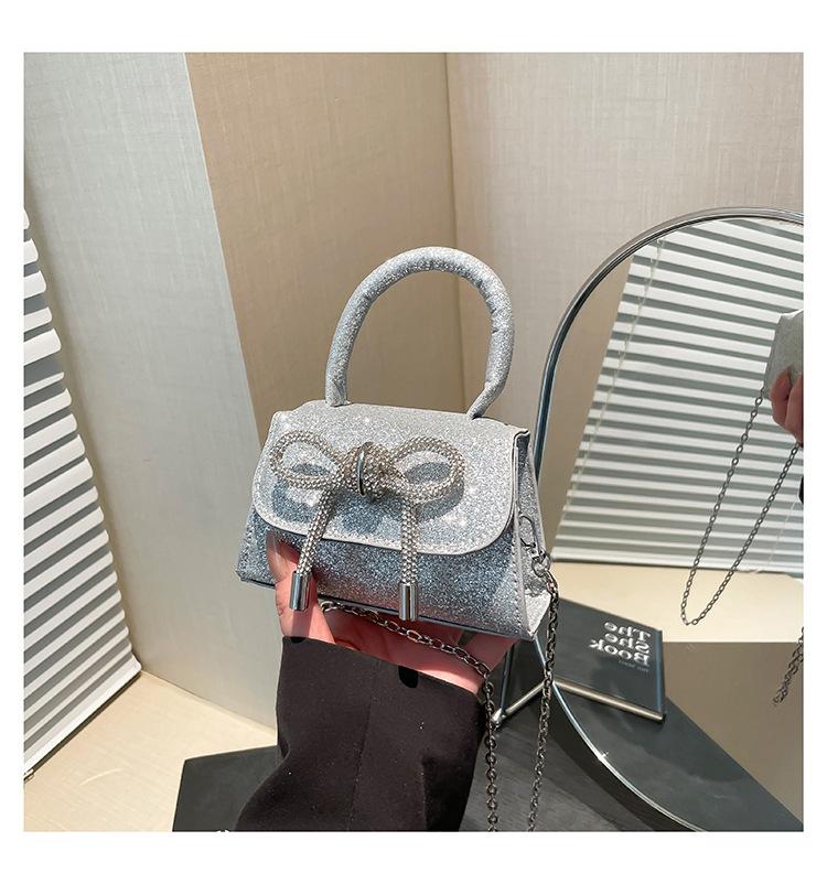 French Niche Design Premium Mini Bag 2025 Girl Bow Chain Lipstick Earphones Messenger Bag Tide