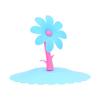 Silicone Lid Dustproof Hot and Cold Beverage Cup Cover with Flower Shape Handle for Kitchen Home