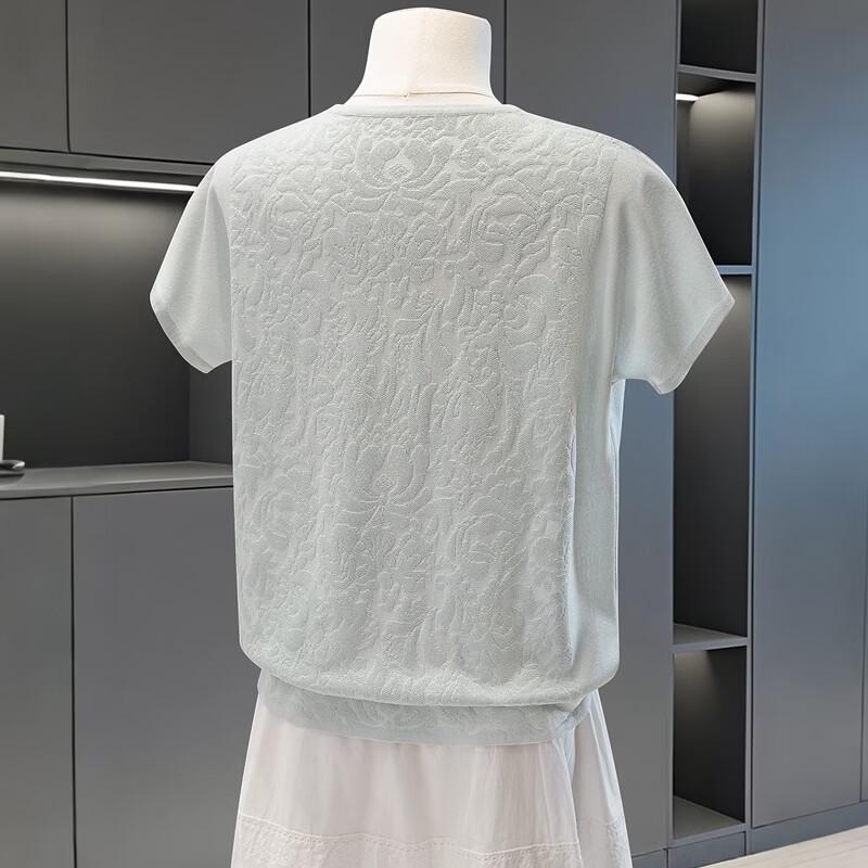 Women's Lyocell Blend Loose Knit Short Sleeve Top