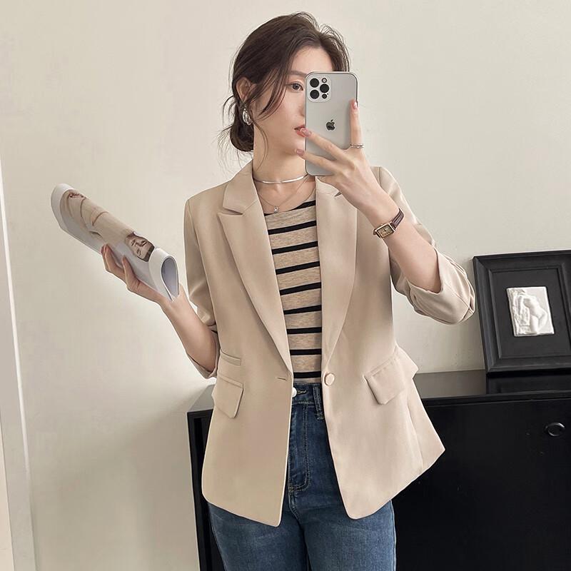 Женский классический однотонный блейзер для офиса Shangjing M
