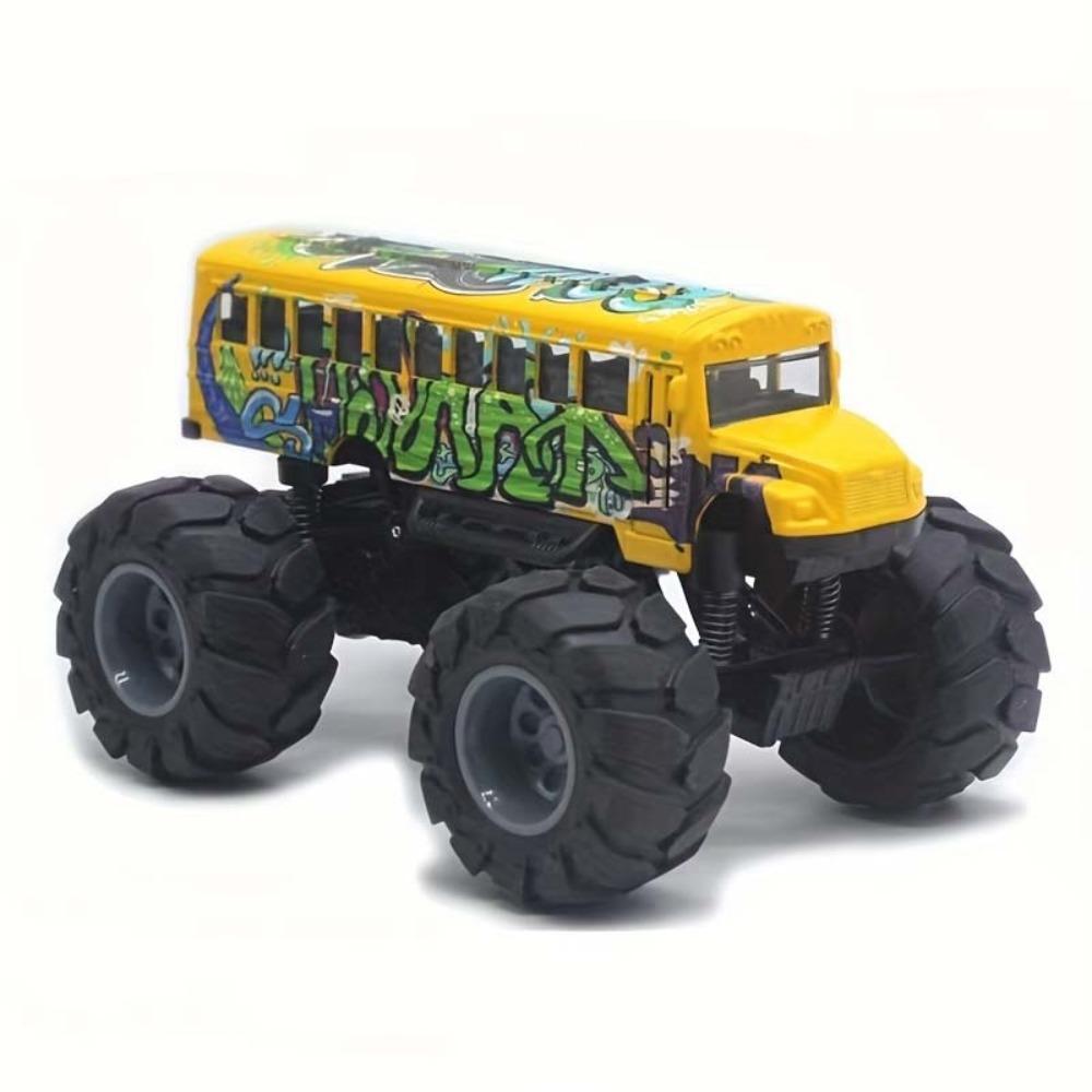 Simulation Pull Back Car Toy Die Cast Metal School Bus Vehicles Toys School Bus Model  Boys Girls