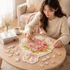 Bouquet Cat Wooden Puzzle Brain Burning Unique Irregular Puzzle Butterfly Jigsaw  for Adults