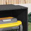 vidaXL Mähroboter-Garage Schwarz 86x90x52/57 cm Poly Rattan