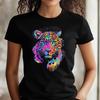 T-Shirt Women Neon Leopard Motif Cotton Size XS To 3XLWill Open In New Window or Tab