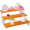 3 Layer Acrylic Color Display Shelf Toy Manual Blind Box Storage Shelf Lipstick Cosmetics Perfume Creative Shelf Storage Box Cupcake Organizer Rack