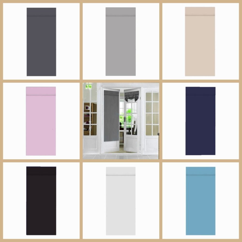 Punch-free Door Sunshade Adhesive Door Adhesive Curtains Blackout Door Curtains Living Room