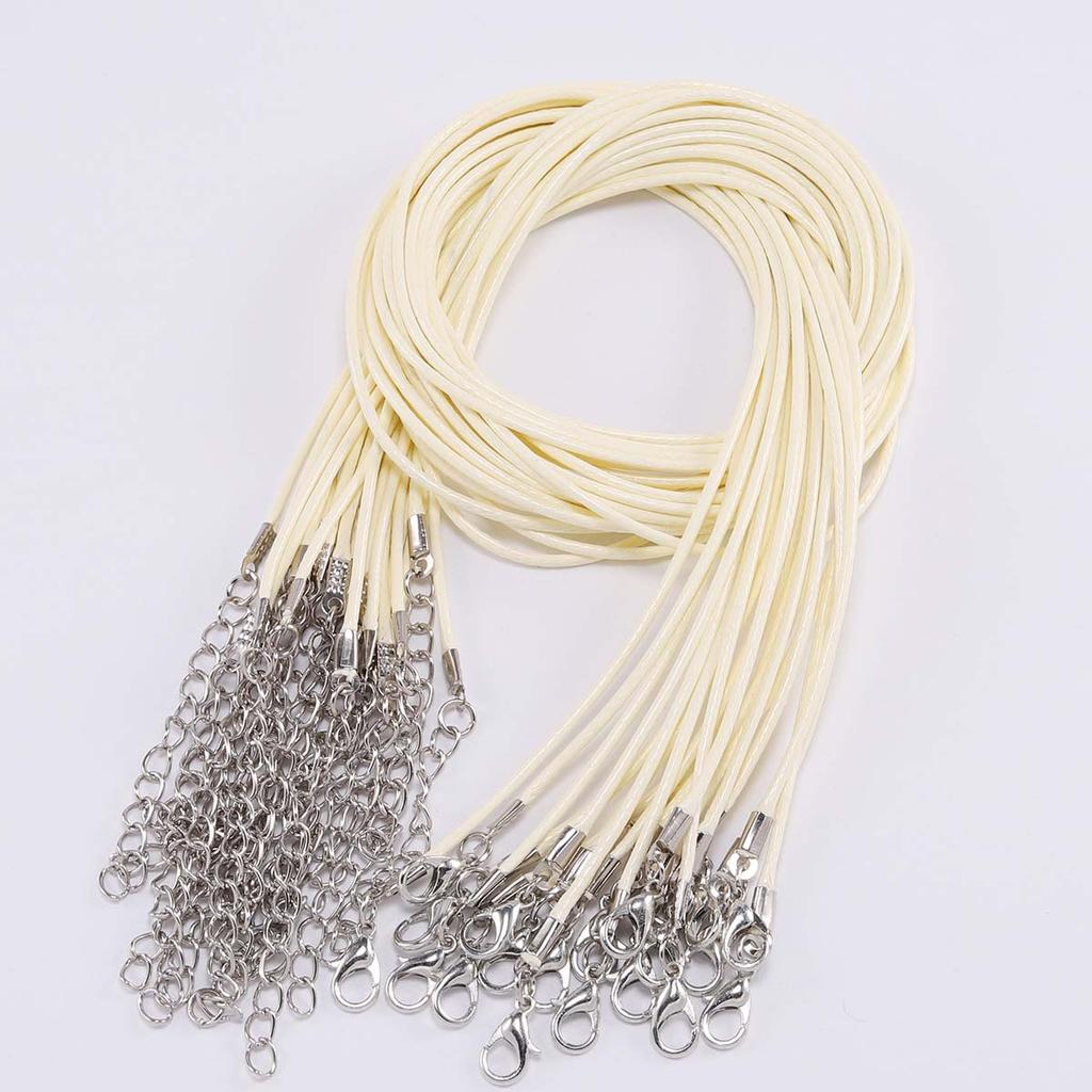 10Pcs 1.5/2mm Fauxs Leather Handmade Adjustable Braided Rope Pendant Charm DIY Findings Lobster Clasp String Cord Jewelry Making