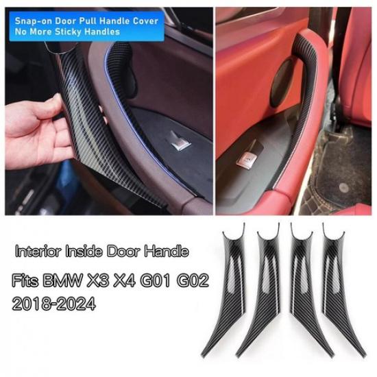 Inner Handle Interior Door Panel Pull Trim Cover For 2018-2024 BMW X3 X4 G01 G02