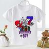 2026 Summer New Trendy Cool Children's T-shirt Spider Man Birthday Theme 1-9 Digital Printed Pure Cotton Parent Child T-shirt
