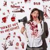 1sheet Halloween Decorations Window Stickers Terror Bloody Handprint Footprint  Halloween Party Wall Decal Stickers Props