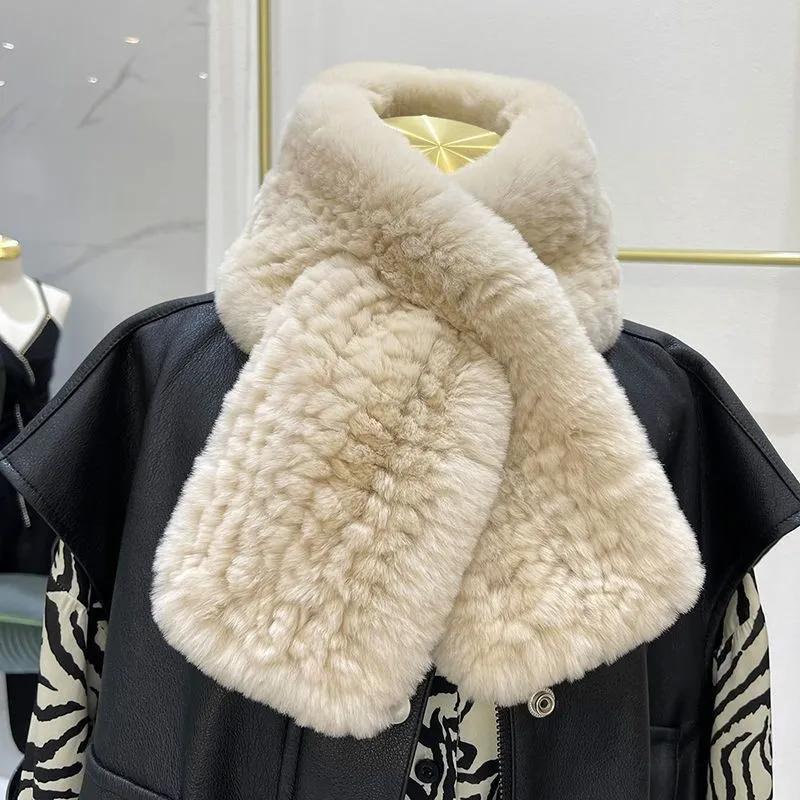 

WTEMPO Универсальные утолщенные теплые плюшевые шарфы, однотонные женские двухсторонние простые шарфы из искусственного меха средней длины One Size бежевый