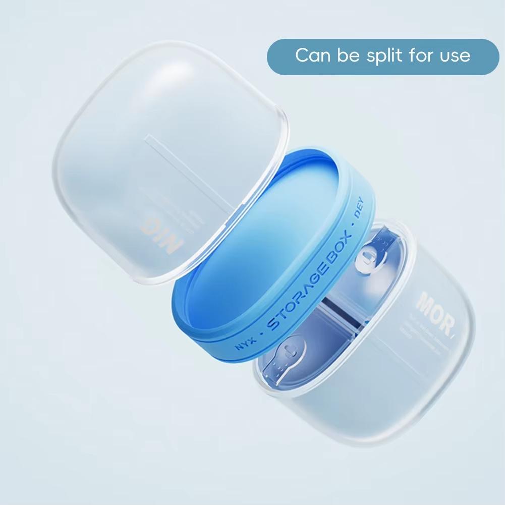 Portable Moisture-Proof Sealed Four-Compartment Pill Box For Safe Odorless And Individually Removable Pill Storage