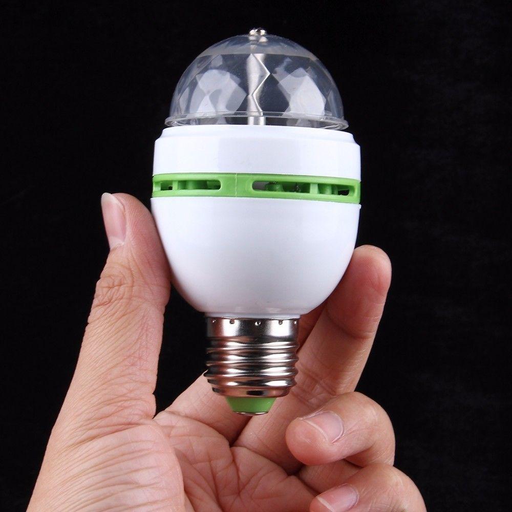 3W Mini E27 RGB LED Stage Light Spotlight Auto Rotating Lamp 85-265V For Bar KTV Club Lighting