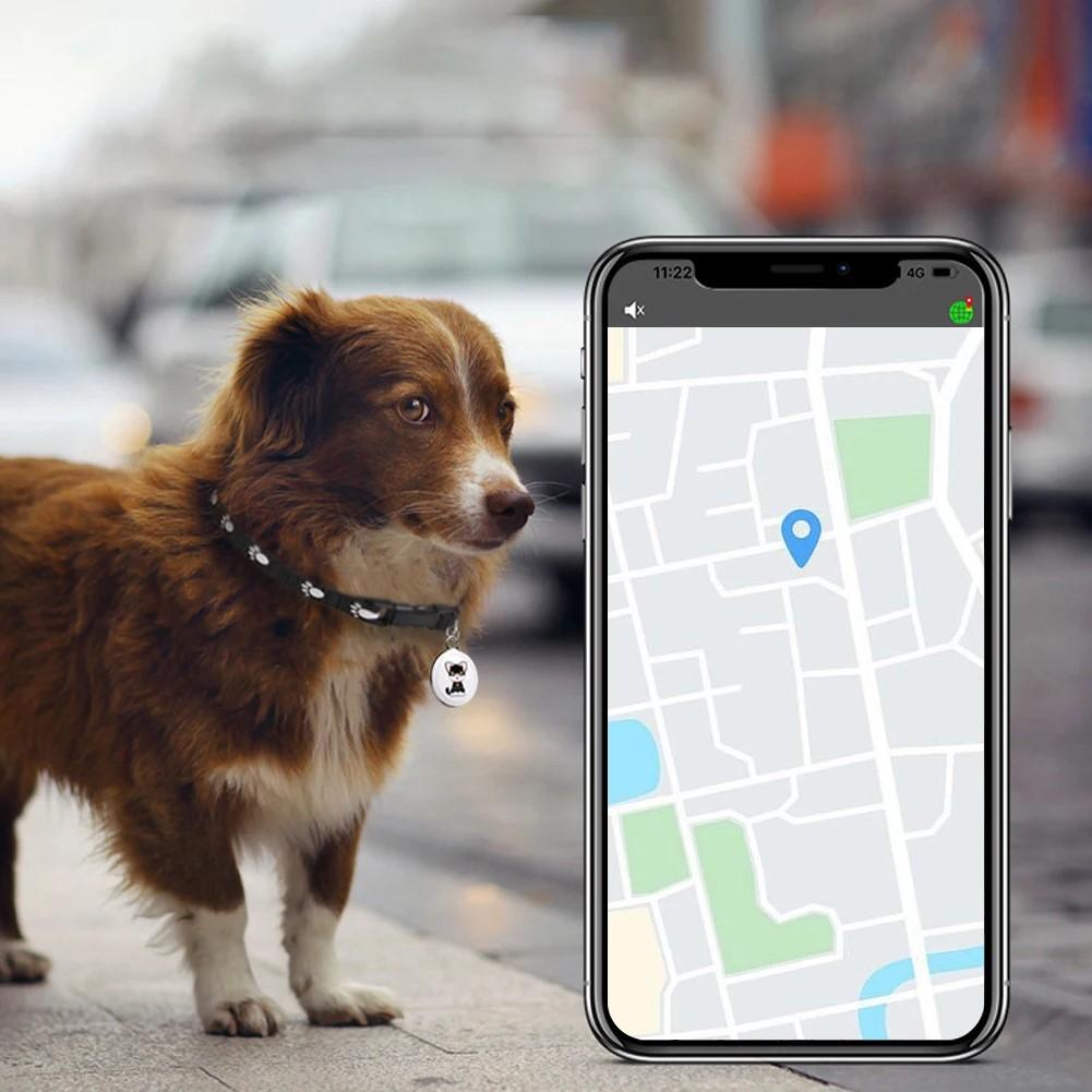 Pet Anti-Lost GPS Tracker Bluetooth-compatible Smart Locator GPS Tracking Device for Dogs Cats Kids Pets Keychain Wallet Luggage