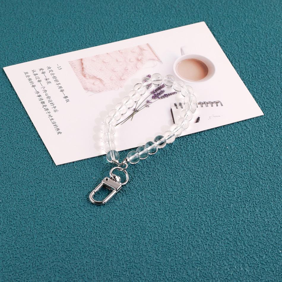 Korean Pearl Keychain & Glass Bead Phone Lanyard Set - Stylish Beaded Bracelet & Car Keychain DIY Kit