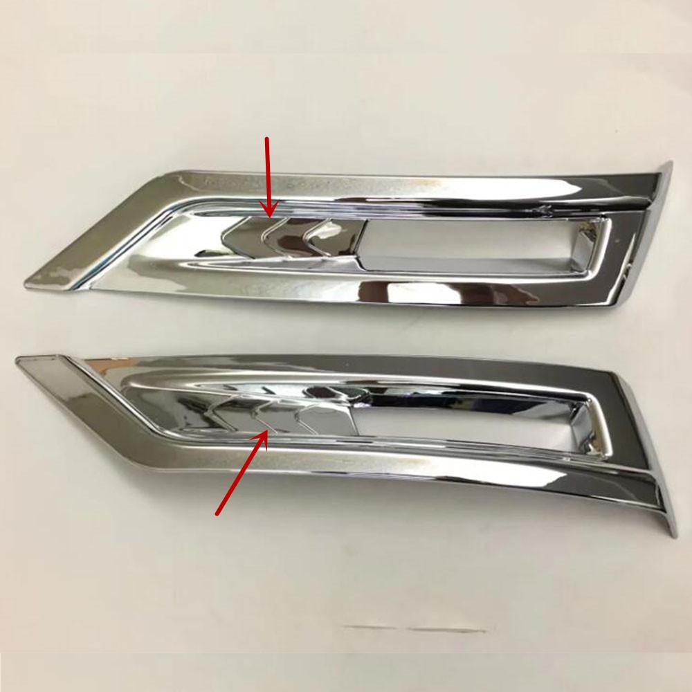 For Nissan Kicks 2017 2018      Detector ABS Chrome Cover Trim Back Tail Rear Fog Light Lamp Frame Eyebrow