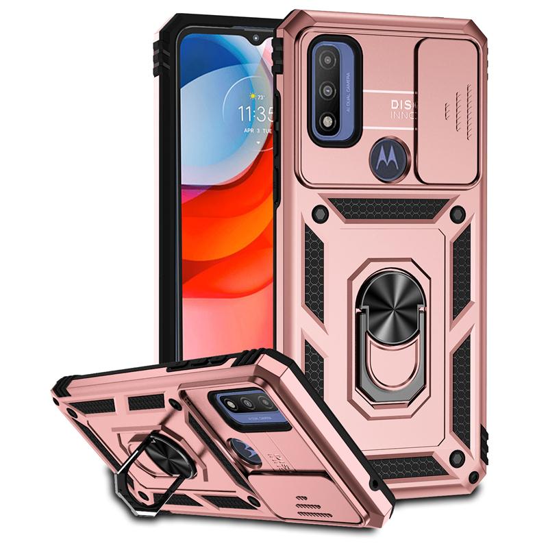 For Motorola Moto G Play 2023 Case Slide Lens Shockproof Armor Phone Case For Motorola G Pure G Power 2022 Ring Stand Back Cover