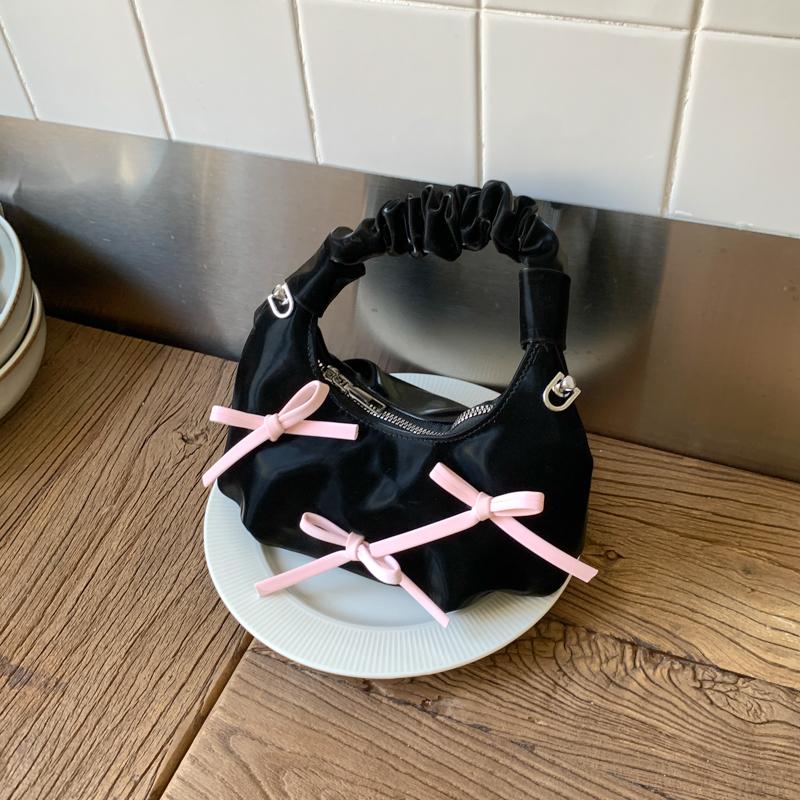 2026 Fashi New PU Shoulder Bags High Quality Solid Color zipper Bow Decorati Persality Hot Trendy Crossbody Bags for Women