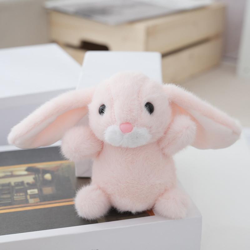 Adorable Realistic Rabbit Plush Keychain With Soft Pp Cotton Stuffing Cute Keyring Toy Perfect For Couples And Car Bags